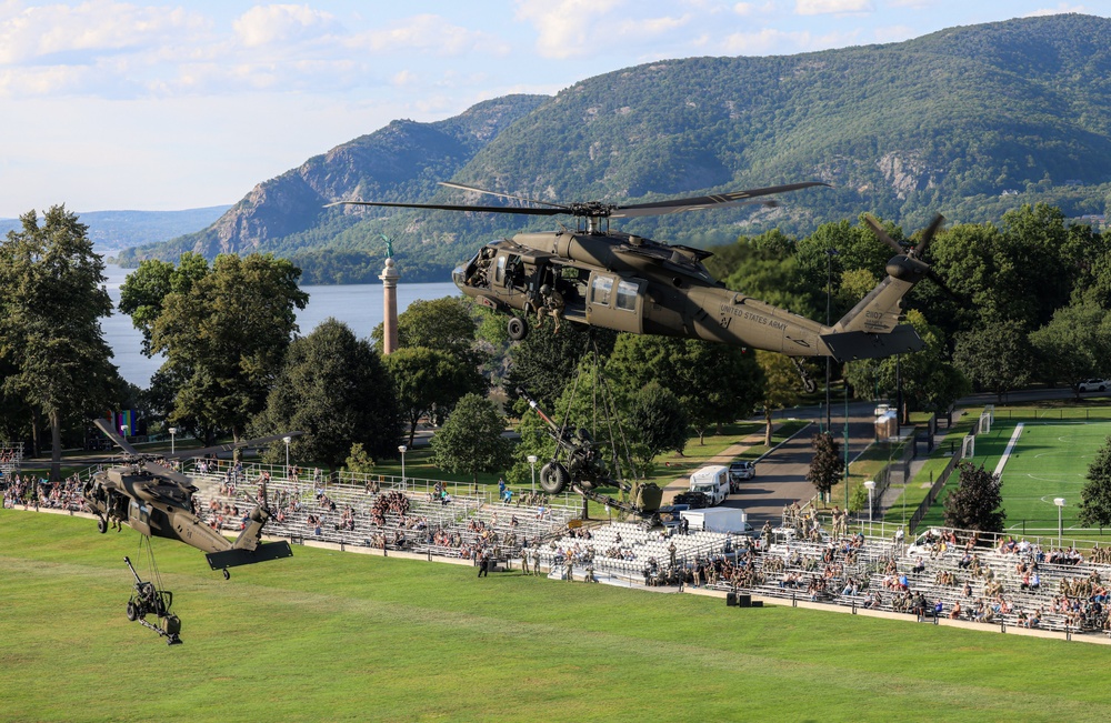 New York Army Guard helicopters demonstrate at West Point