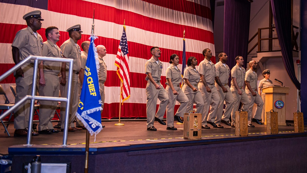 USS Ronald Reagan Advances 5 Chief Petty Officers