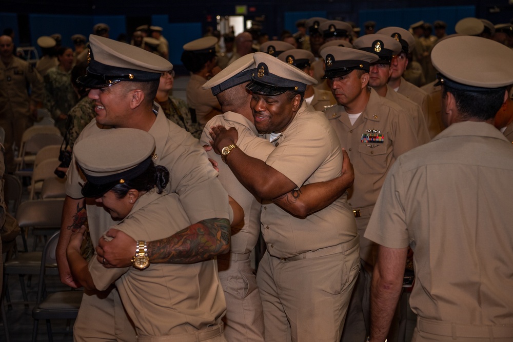 USS Ronald Reagan Advances 5 Chief Petty Officers