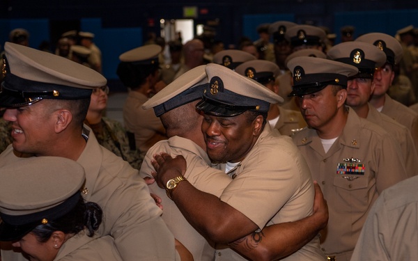 USS Ronald Reagan Advances 5 Chief Petty Officers