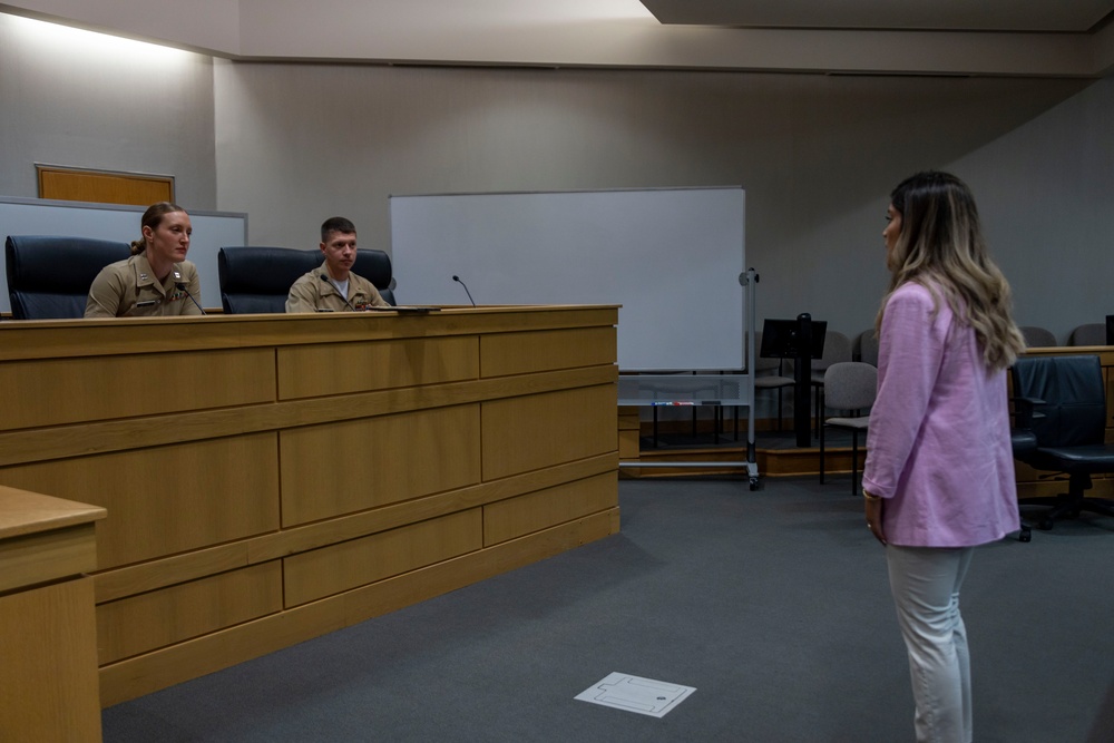 Marines Host Opening Statements Competition at Bowen Law School