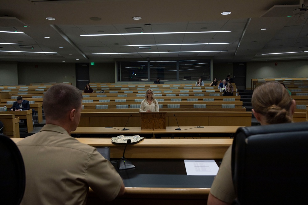 Marines Host Opening Statements Competition at Bowen Law School
