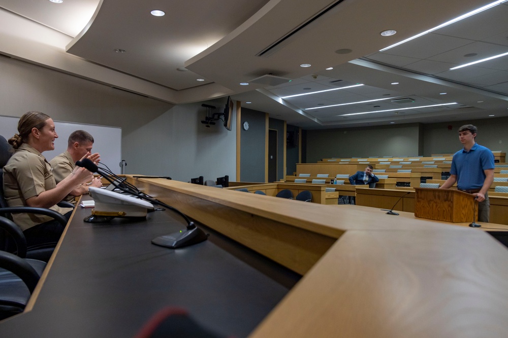 Marines Host Opening Statements Competition at Bowen Law School