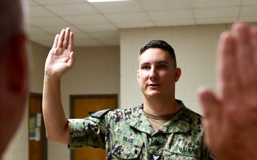 MU1 Jason Paige reenlists for four more years