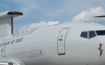E-7A Wedgetail flies from a land down under to support 2025 Joint Base Andrews Air Show