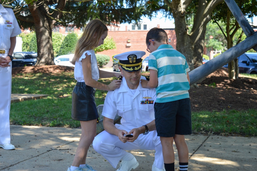 Strategic Systems Programs Holds Promotion Ceremony for Missile Branch Head Capt. Justin Stepanchick