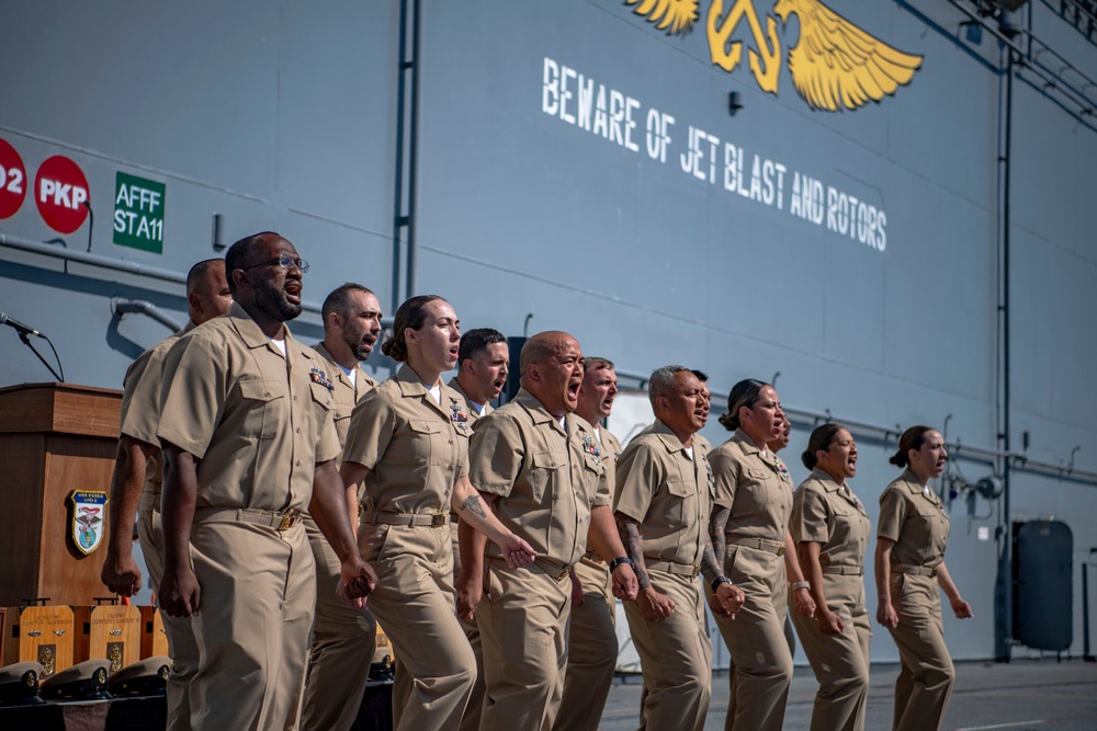 USS Essex chief petty officer pinning ceremony FY 26