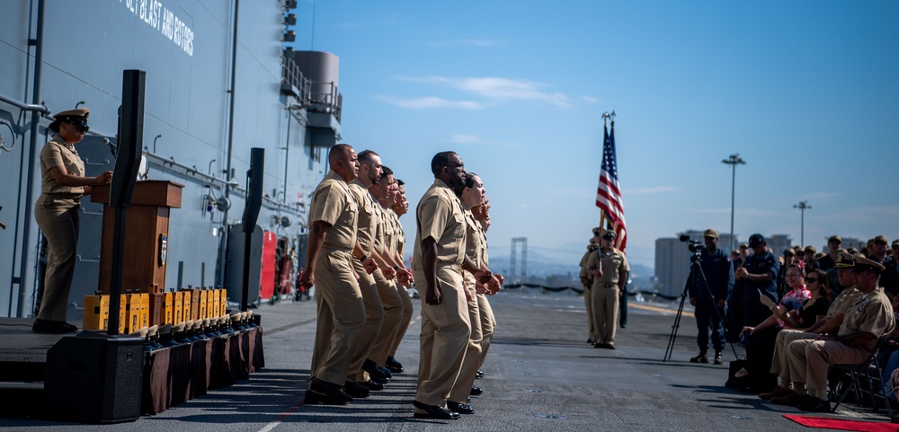 USS Essex chief petty officer pinning ceremony FY 26
