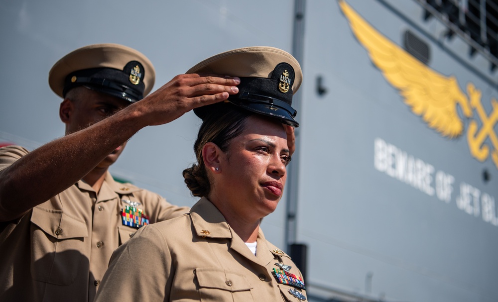 USS Essex chief petty officer pinning ceremony FY 26