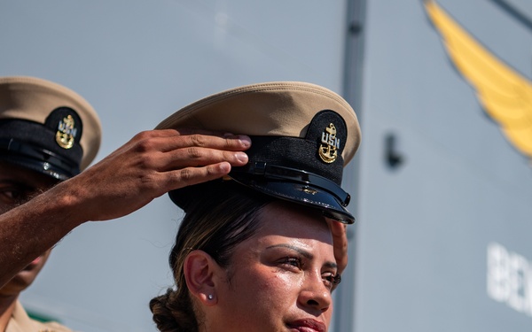 USS Essex chief petty officer pinning ceremony FY 26