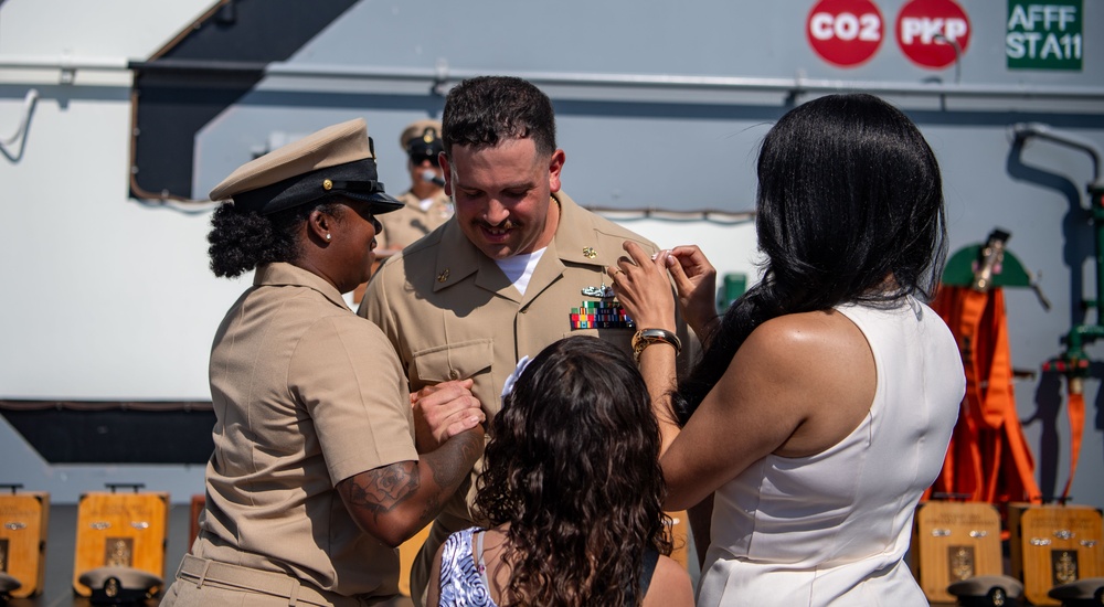 USS Essex chief petty officer pinning ceremony FY 26