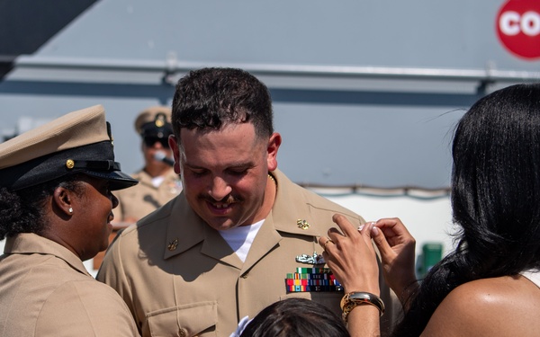 USS Essex chief petty officer pinning ceremony FY 26