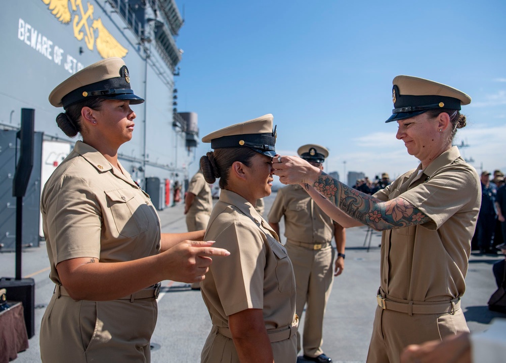 USS Essex chief petty officer pinning ceremony FY 26