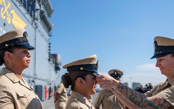USS Essex chief petty officer pinning ceremony FY 26
