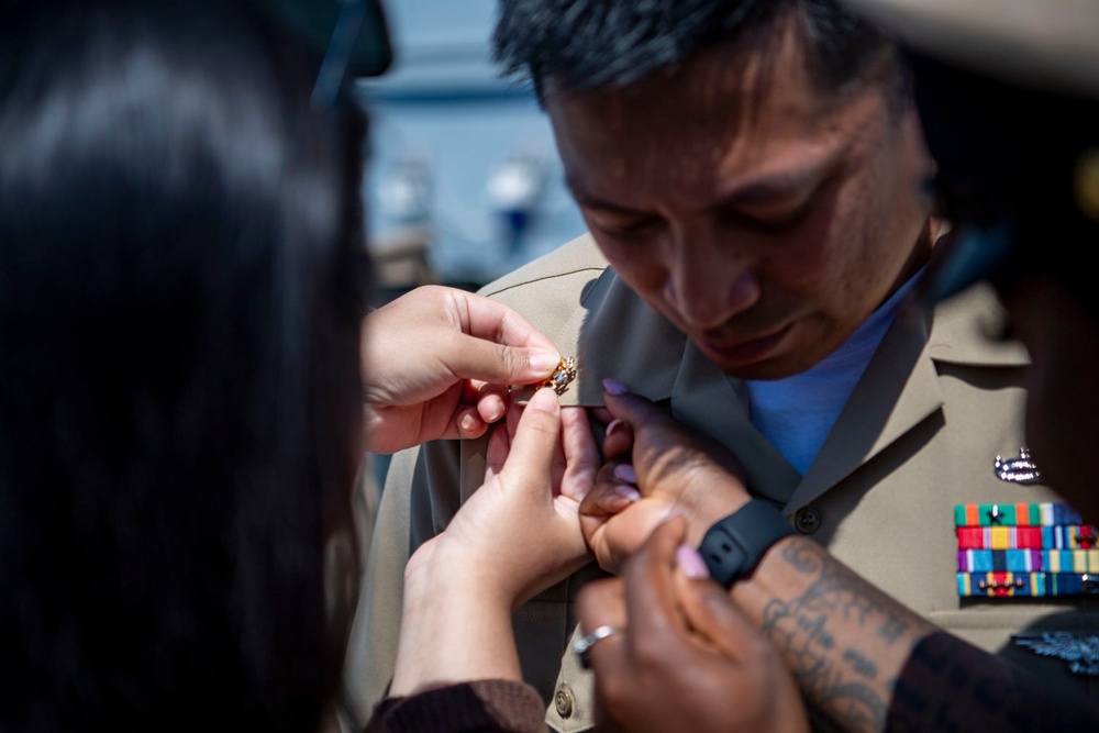 USS Essex chief petty officer pinning ceremony FY 26