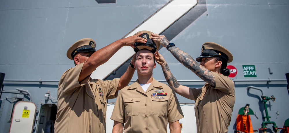 USS Essex chief petty officer pinning ceremony FY 26