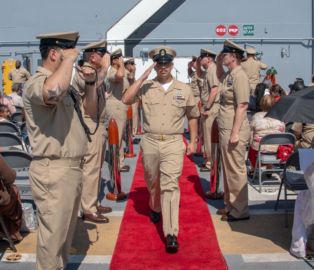 USS Essex chief petty officer pinning ceremony FY 26