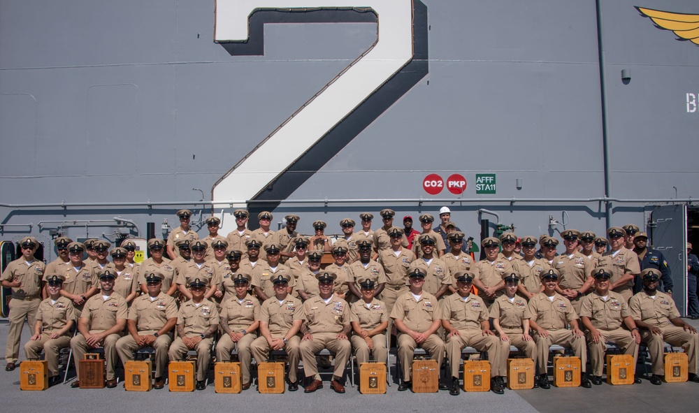 USS Essex chief petty officer pinning ceremony FY 26