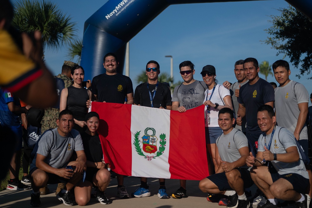 Sailors participate in 5k during UNITAS 2025
