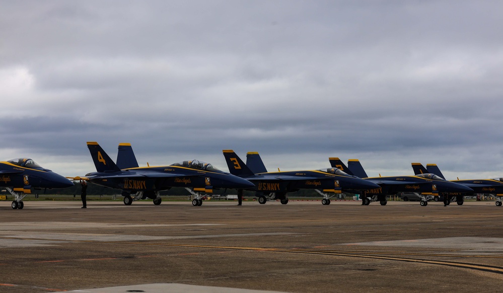 U.S. Navy Blue Angels arrive at Naval Air Station Oceana