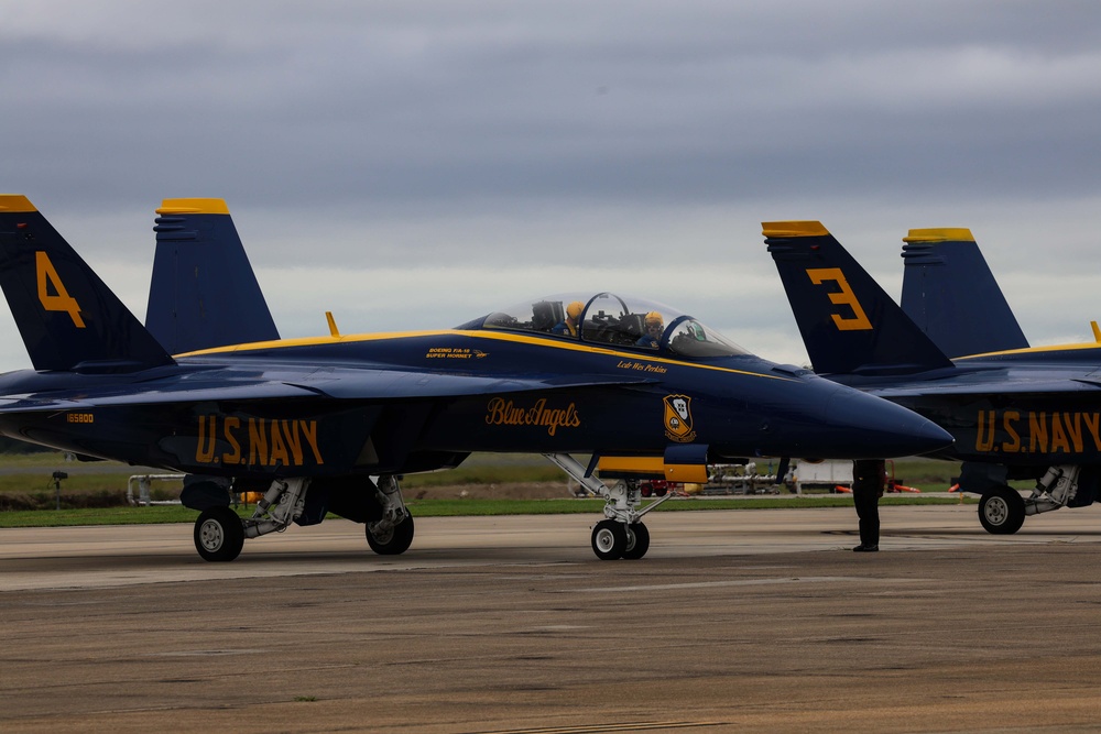 U.S. Navy Blue Angels arrive at Naval Air Station Oceana