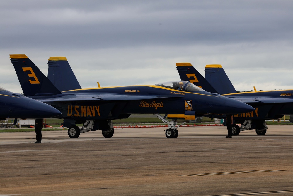 U.S. Navy Blue Angels arrive at Naval Air Station Oceana