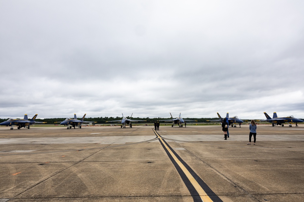 The U.S. Navy Blue Angels Arrive at NAS Oceana
