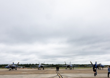 The U.S. Navy Blue Angels Arrive at NAS Oceana
