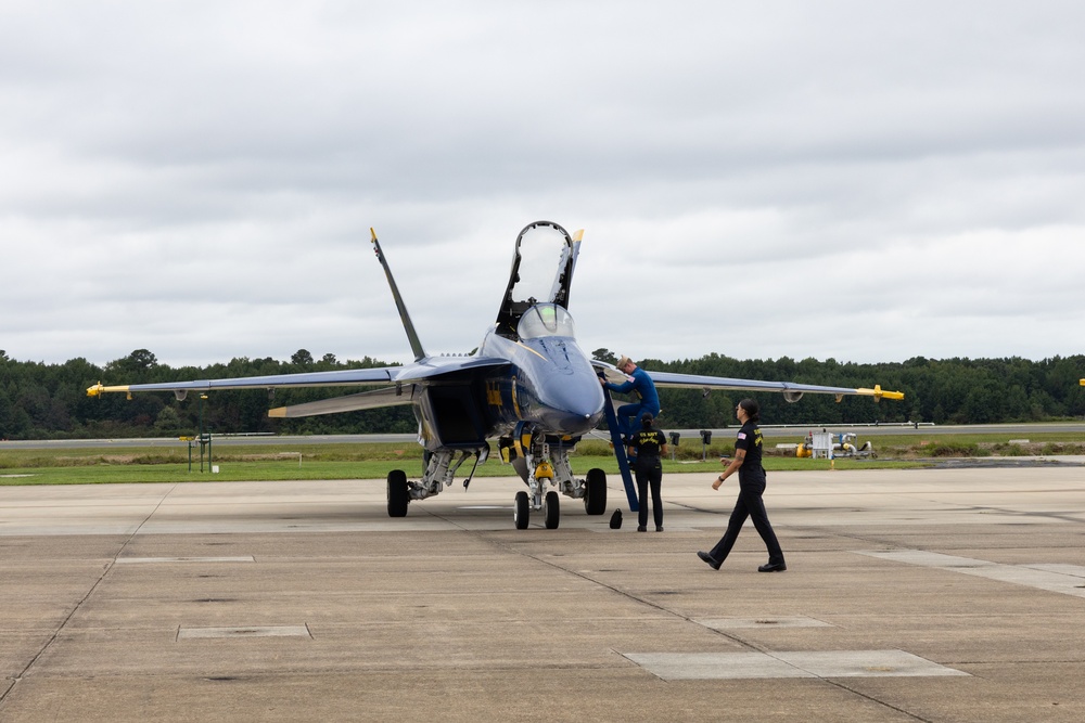 The U.S. Navy Blue Angels Arrive at NAS Oceana