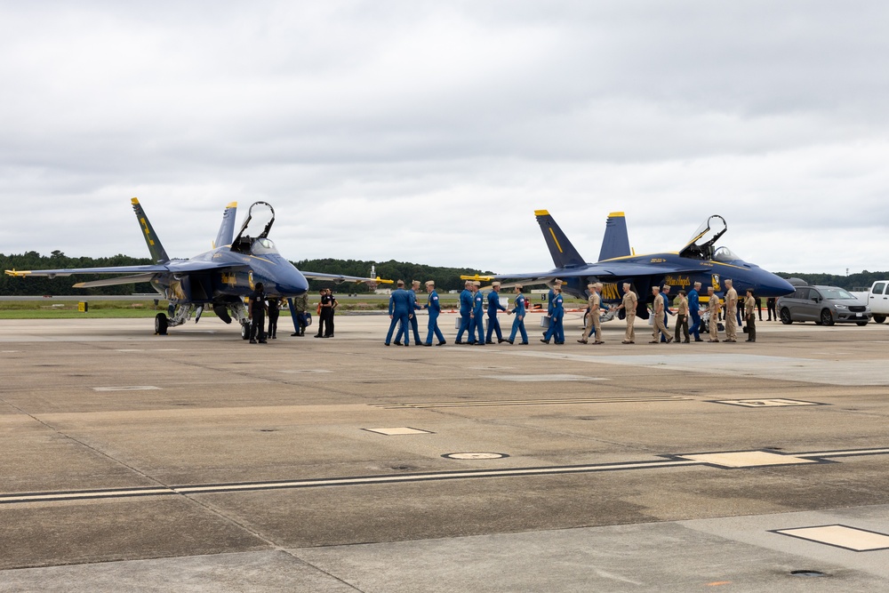The U.S. Navy Blue Angels Arrive at NAS Oceana