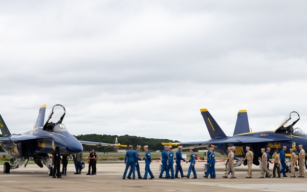 The U.S. Navy Blue Angels Arrive at NAS Oceana