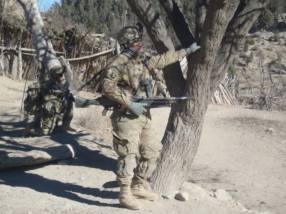 Soldiers scanning the terrain