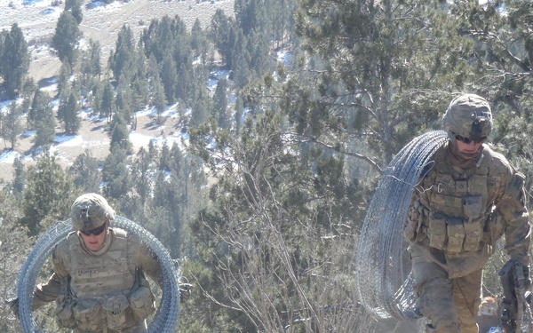 Soldiers carrying C-wire