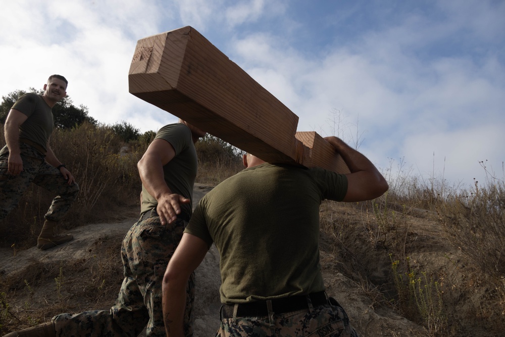 1st CEB places two crosses on First Sergeant’s Hill during memorial hike to honor Lance Cpl. Aguilera, Lance Cpl. Gamino