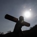1st CEB places two crosses on First Sergeant’s Hill during memorial hike to honor Lance Cpl. Aguilera, Lance Cpl. Gamino