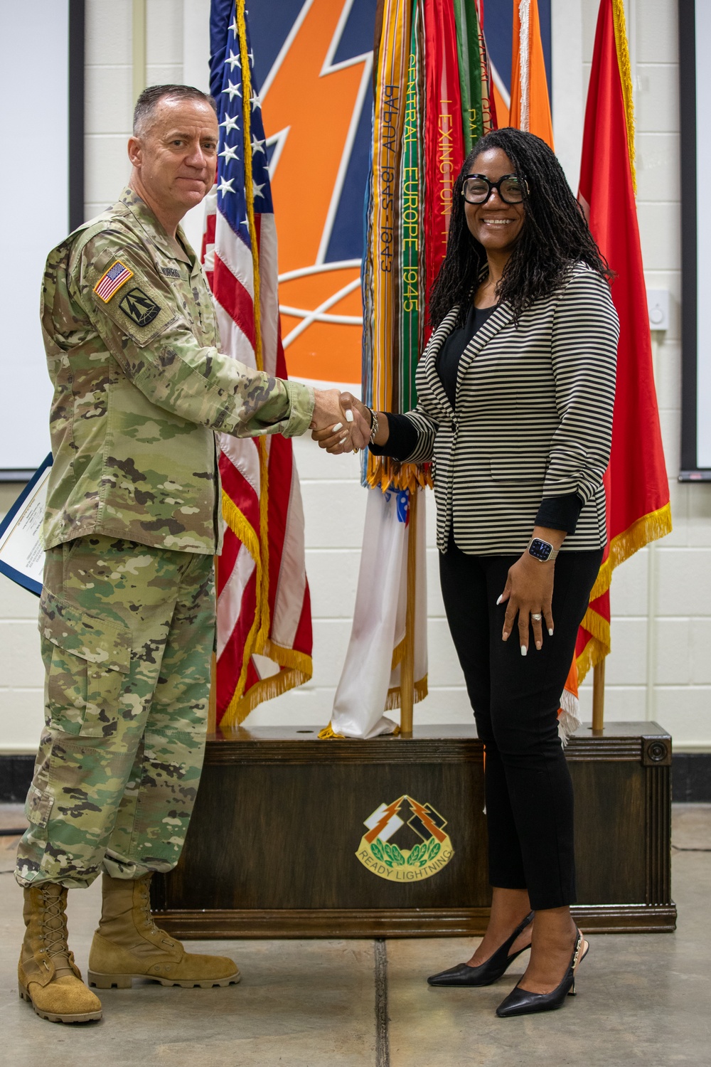 Detachment 38, 335 Signal Command (T) Departure ceremony