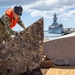 U.S. Navy removes concrete segments from USS Arizona mooring platforms
