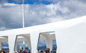 U.S. Navy removes concrete segments from USS Arizona mooring platforms