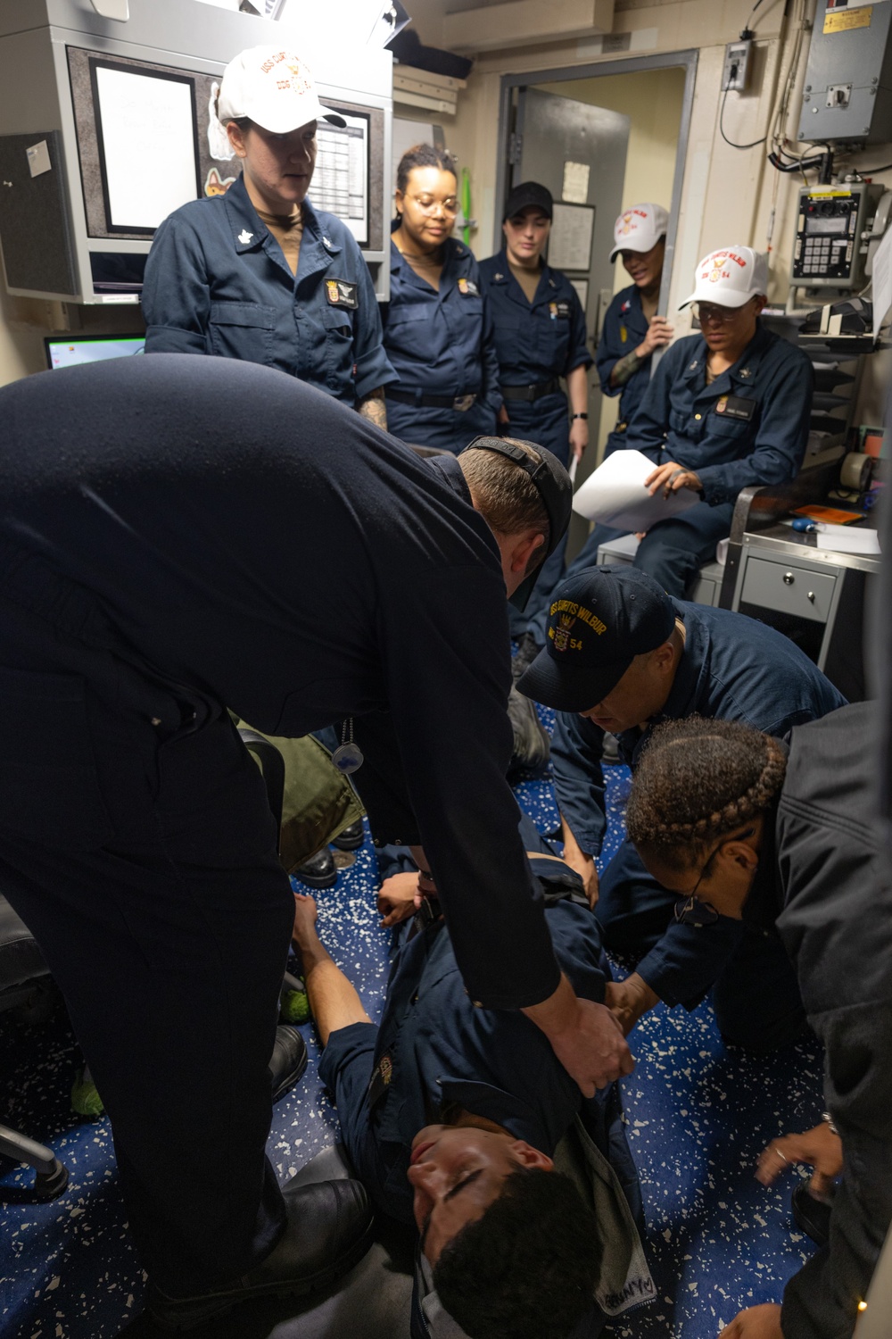 Medical Training Team Drill Aboard USS Curtis Wilbur (DDG 54)