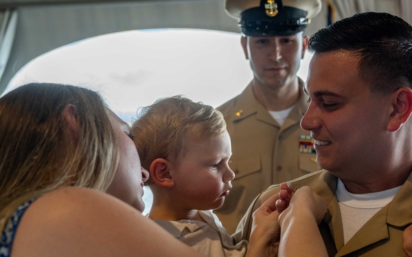 COMSUBPAC Holds Chief Pinning Ceremony aboard Battleship Missouri Memorial