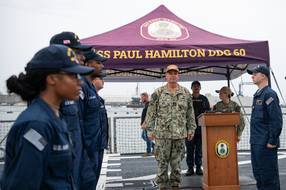 SWOBOSS visits USS Paul Hamilton