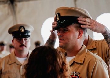 COMSUBPAC Holds Chief Pinning Ceremony aboard Battleship Missouri Memorial