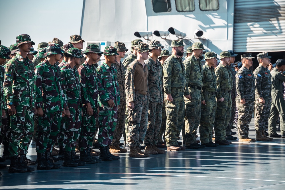 Super Garuda Shield 25: KRI Makassar (MKS 590) departs Jakarta