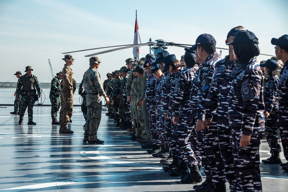 Super Garuda Shield 25: KRI Makassar (MKS 590) departs Jakarta