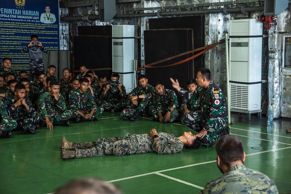 Super Garuda Shield 25: U.S. Marines, Dutch Marines, Indonesian Armed Forces conduct Tactical Combat Casualty Care class