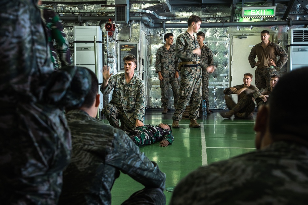 Super Garuda Shield 25: U.S. Marines, Dutch Marines, Indonesian Armed Forces conduct Tactical Combat Casualty Care class