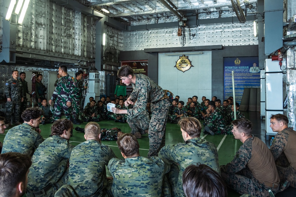 Super Garuda Shield 25: U.S. Marines, Dutch Marines, Indonesian Armed Forces conduct Tactical Combat Casualty Care class