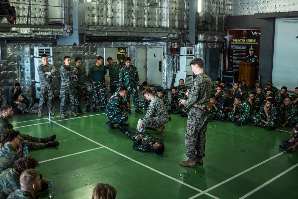 Super Garuda Shield 25: U.S. Marines, Dutch Marines, Indonesian Armed Forces conduct Tactical Combat Casualty Care class