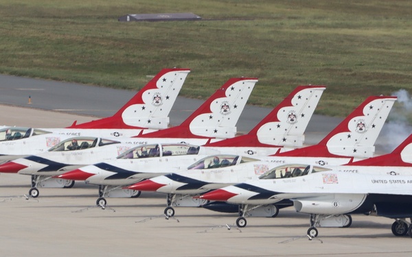 U.S. Air Force Thunderbirds perform at the 2025 Joint Base Andrews Air Show