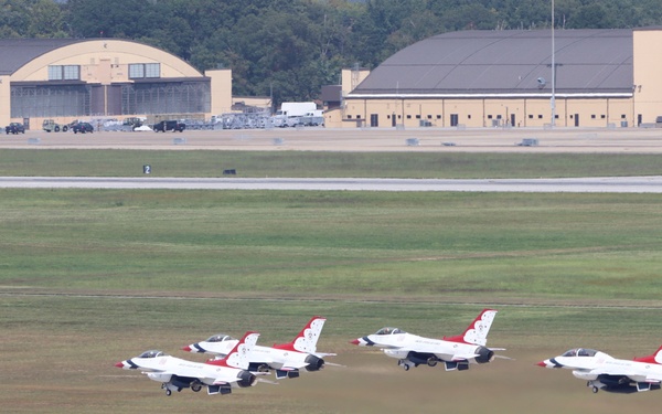 U.S. Air Force Thunderbirds perform at the 2025 Joint Base Andrews Air Show